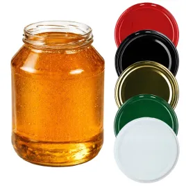 4x-sloik-25-l-sloiki-na-miod-przetwory-sloj-szklany-wieczka-zakretki-fi100