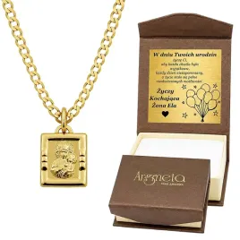 lancuszek-zloty-meski-pancerka-diamentowany-z-medalikiem-585-grawer-gratis