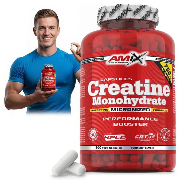 AMIX CREATINE MONOHYDRATE KREATYNA MONO w kapsułkach - Najmocniejsza 500kap