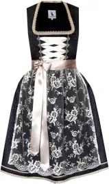 sukienka-midi-dirndl-koronkowy-fartuch-40-czarna-oktoberfest-bawarska