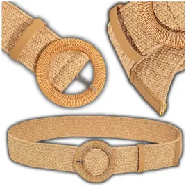 pasek-damski-slomiany-do-sukienki-klamra-kolo-bezowy-pleciony-szeroki