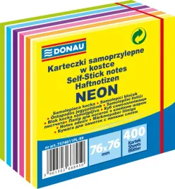 karteczki-samoprzylepne-donau-kolorowa-kostka-76x76-mm-neon-mix-400-szt