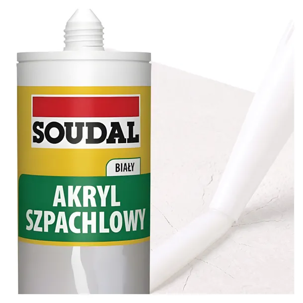 Akryl Lekki Szpachlowy Soudal 280ml Uniwersalny Biały Uszczelniacz Akrylowy