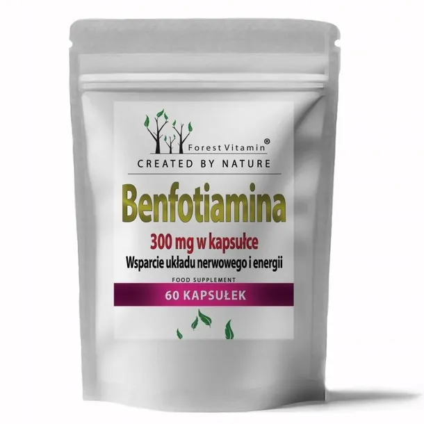 BENFOTIAMINA 300 MG WITAMINA B1 60 KAPSUŁEK AKTYWNA FORMA WYSOKA DAWKA B1+