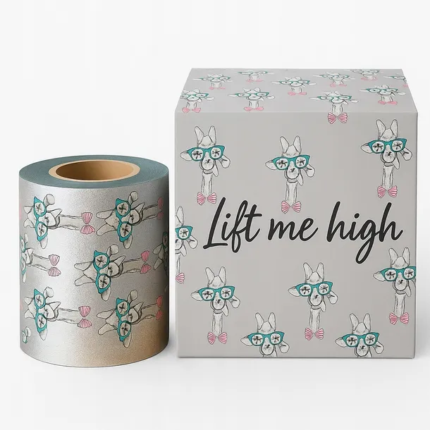 PS FOLIA ALUMINIOWA DO KOLORYZACJI Lift Me High Giraffe 12,7cmx100mx15micro