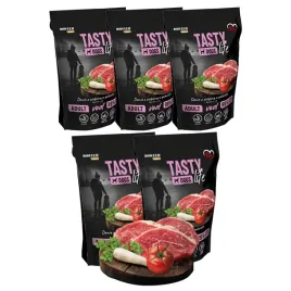 biofeed-tasty-dogs-life-mini-cielecina-5x150g