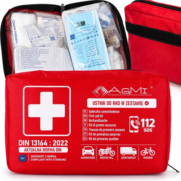 APTECZKA SAMOCHODOWA PIERWSZEJ POMOCY DIN 13164 PRO USTNIK WYMOGI UE ETUI