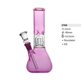 bongo-szklane-bullet-glow-pink-percolator-22cm
