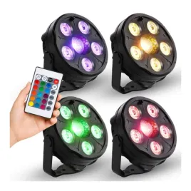 4-reflektory-par-led-rgb-oswietlenie-na-impreze-dj-pilot-bezprzewodowy