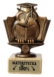 statuetka-brazowa-sowa-matura-maturzystka-na-100percent-zakonczenie-roku-u355