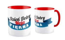 kubek-czerwony-prezent-dzien-kobiet-dla-dziewczyny-dzien-dobry-moja-piekna