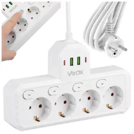 przedluzacz-z-wlacznikami-listwa-zasilajaca-4-gniazda-4-usb-c-ladowarka-2m