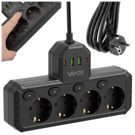 przedluzacz-z-wlacznikami-listwa-zasilajaca-4-gniazda-4-usb-c-ladowarka-2m