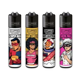 4-x-zapalniczka-gazowa-clipper-everyday-heroes-cala-kolekcja