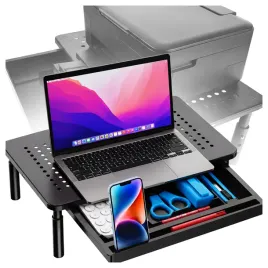 stolik-pod-laptop-drukarke-monitor-regulowany-z-szuflada-czarny-do-20kg