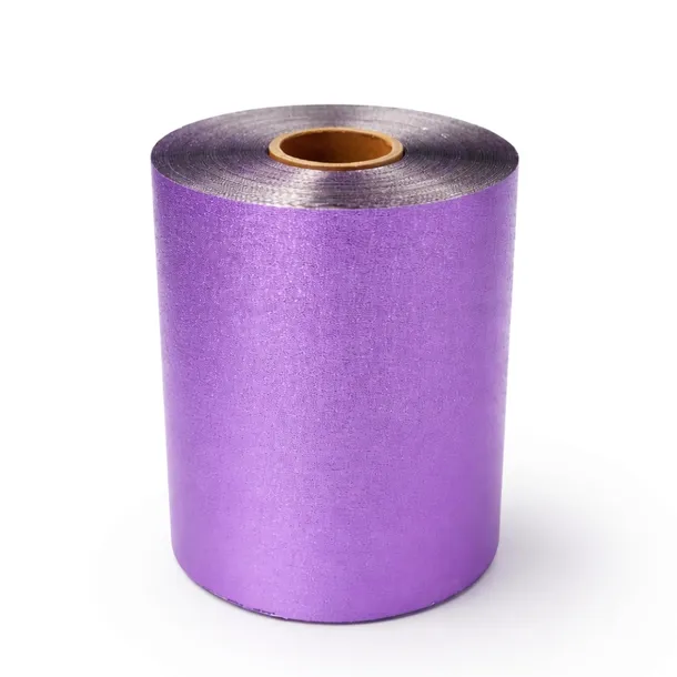 Folia fryzjerska kolorowa ryflowana 100m w pudełku z obcinaczem 12,7cm