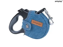 amiplay-smycz-automatyczna-infini-z-obudowa-denim-xl-5-m-50kg-niebieski