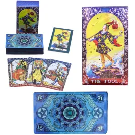 karty-tarota-z-niebieska-folia-i-przewodnikiem-mandala