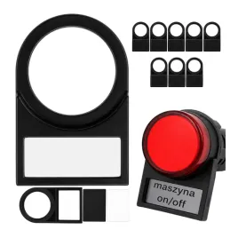 tabliczka-opisowa-z-szybka-pod-przycisk-zamykana-otwor-22mm-czarna-x10szt