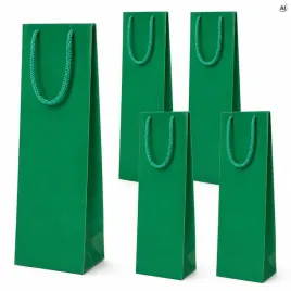 torebki-papierowe-na-wino-alkohol-110x90x400-mm-zielone-laminowane-5-szt