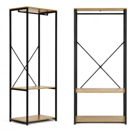 wieszak-stojacy-z-polkami-do-przedpokoju-na-ubrania-buty-loft-jasny-dab