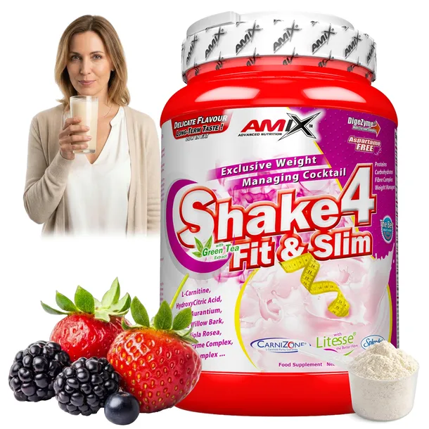 Zamiennik posiłku koktajl odchudzający shake 1000g 20 porcji owoce leśne