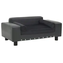 vidaxl-sofa-dla-psa-ciemnoszara-81x43x31-cm-plusz-i-sztuczna-skora