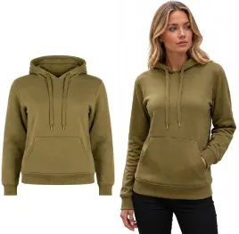 damska-bluza-z-kapturem-bawelniana-khaki-kangurka-hoodie-klasyczna-basic