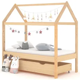 vidaxl-rama-lozka-dzieciecego-z-szuflada-sosnowa-70x140-cm