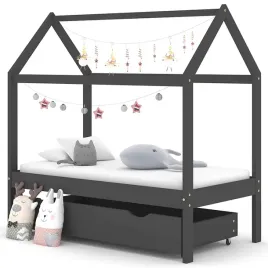 vidaxl-lozko-dzieciece-z-szuflada-ciemnoszare-lita-sosna-70x140-cm