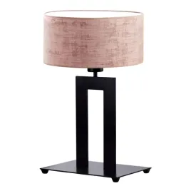 lampka-nocna-biurkowa-rozowy-welur-lampa-z-abazurem-led-e27-modna