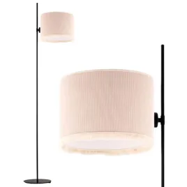 lampa-stojaca-podlogowa-regulowana-bezowa-plisowana-abazur-led-e27-modna