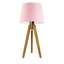lampka-nocna-biurkowa-drewniana-rozowa-lampa-z-abazurem-led-e27-modna