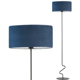 lampa-stojaca-podlogowa-granatowa-led-e27-abazur-welurowa-lukowa-nowoczesna