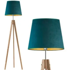 lampa-stojaca-podlogowa-drewniana-abazur-welur-led-e27-do-salonu