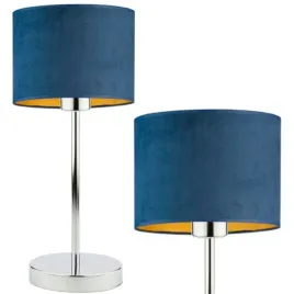 lampka-nocna-lampa-granatowa-zlota-biurkowa-stolowa-led-e27-abazur-welurowa