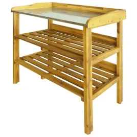 vidaxl-stolik-do-roslin-z-2-polkami-lite-drewno-akacjowe-i-cynk