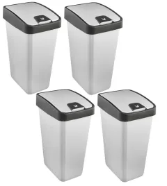 keeeper-kosz-na-smieci-z-naciskana-pokrywa-magne-4-x-45l-srebrny