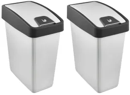 keeeper-kosz-na-smieci-z-naciskana-pokrywa-magne-2-x-25l-srebrny