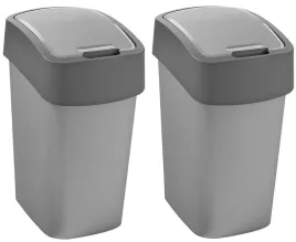 curver-kosz-na-smieci-flip-bin-2-x-9-l-srebrny-grafit