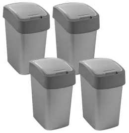curver-kosz-na-smieci-flip-bin-4-x-25l-srebrny-grafit