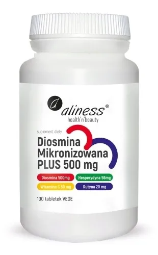 Aliness DIOSMINA MIKRONIZOWANA PLUS 500 mg + WITAMINA C 100 tabl.