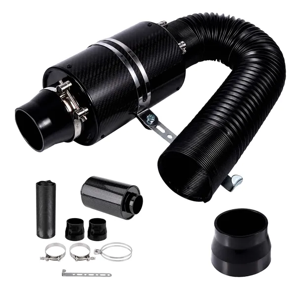 AIRBOX SPORTOWY DOLOT FILTR POWIETRZA 76MM STOŻKOWY kompletny zestaw CARBON