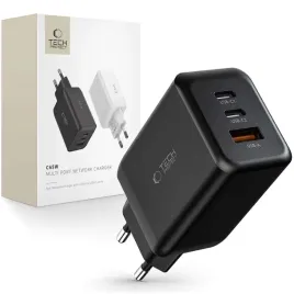 tech-protect-c65w-3-port-network-charger-pd65w-qc3-0-black