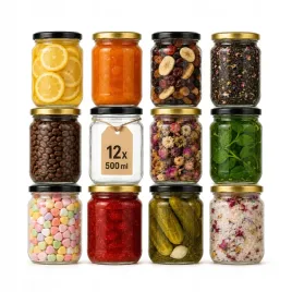 12x-sloik-500ml-prosty-na-dzem-miod-przetwory-ogorki-swieczki-wieczko