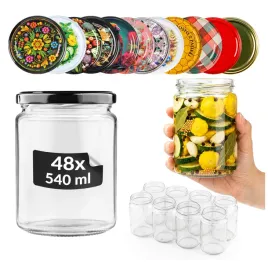 48x-sloiki-na-mieso-przetwory-540-ml-ogorki-grzyby-miesiwo-zakretki