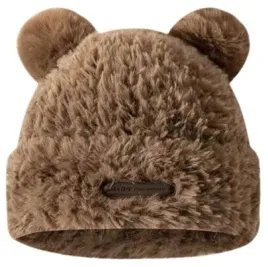 czapka-zimowa-pluszowa-z-uszami-misia-z-naszywka-brazowa-cz32wz1-cz32w
