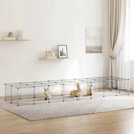 vidaxl-klatka-dla-zwierzat-z-bramka-36-paneli-czarna-280x70x35-cm-stal