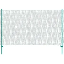 vidaxl-siatka-ogrodzeniowa-ze-slupkami-stal-25-x-2-m-zielony
