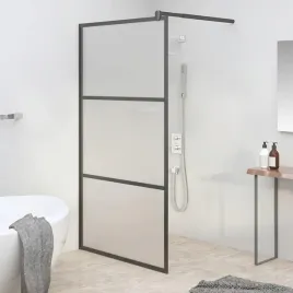 vidaxl-scianka-prysznicowa-100x195-cm-szklo-mrozone-esg-czarna